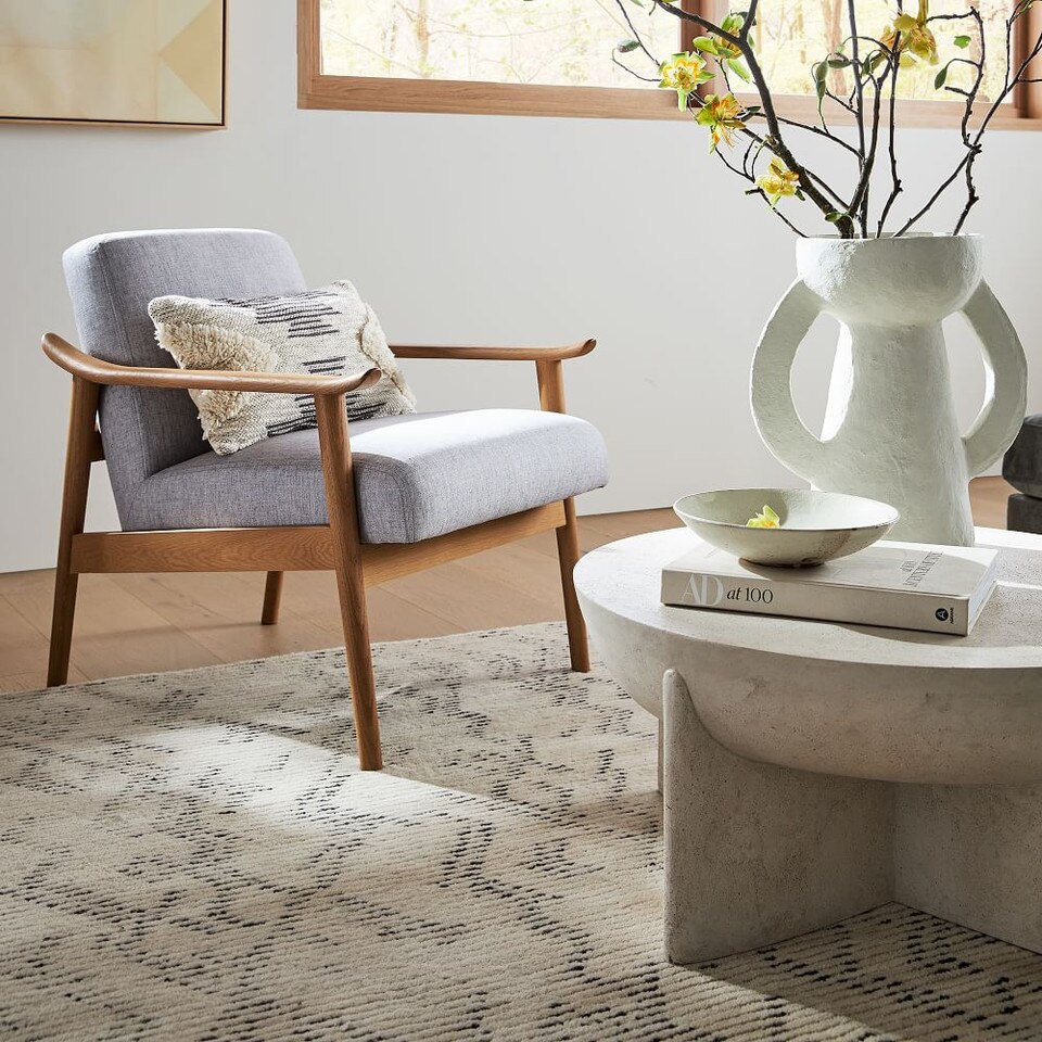 Monti Lava Stone Coffee Table (76 cm) West Elm Australia